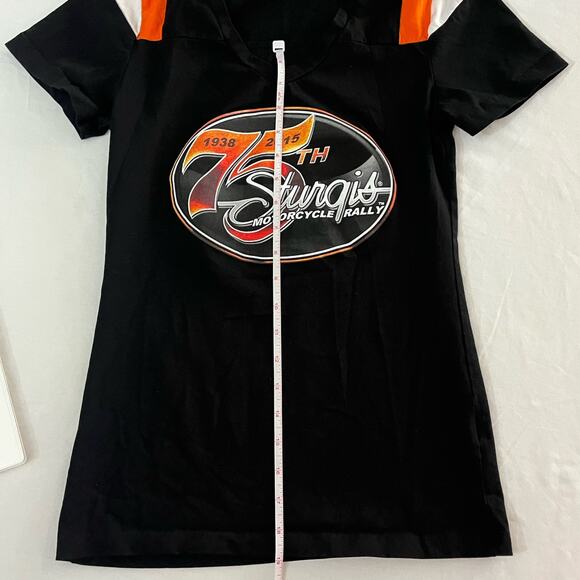 Sturgis 2015 75th Motorcycle Rally Women’s Size M Tee- Black - Picture 8 of 9